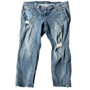 Torrid Jeans Womens Plus Size 26 R Distressed Boyfriend Straight Vintage Stretch